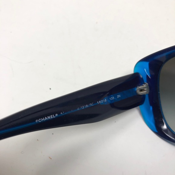 Chanel Sunglasses Womens 58mm Adult Blue Navy Square Gradient 5218 c.1218/3C main image 9